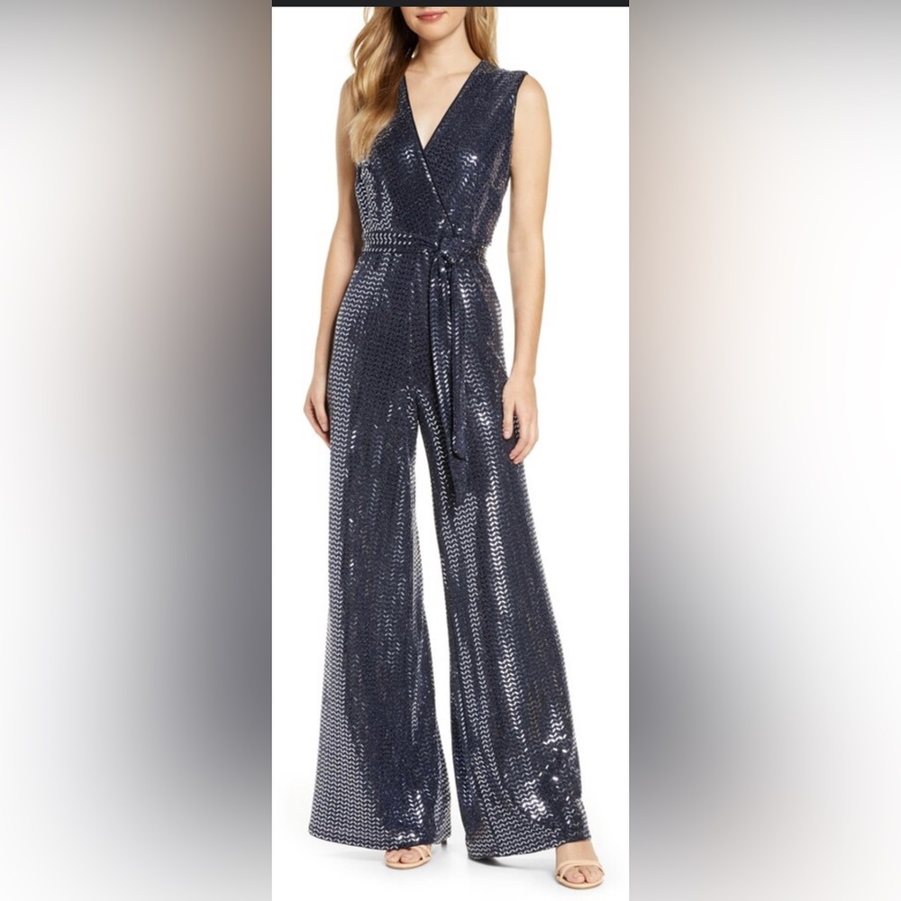 NWT Sparkle Flare Jumpsuit - Macys